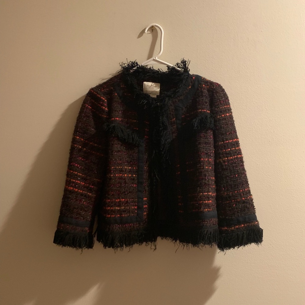 Kaye spade fringe shimmer jacket